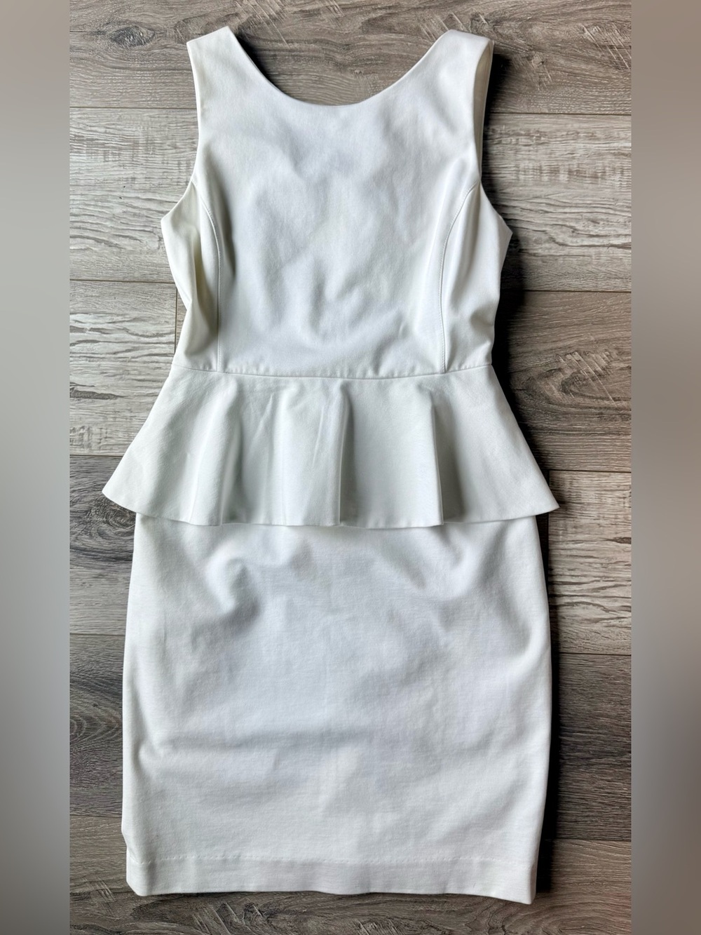 Banana Republic White Peplum Sheath Dress NWT Size 6